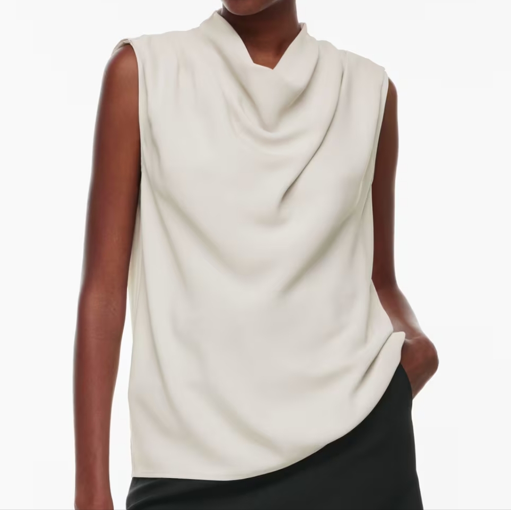Aritzia "Carter" Silk Cowl Neck Blouse